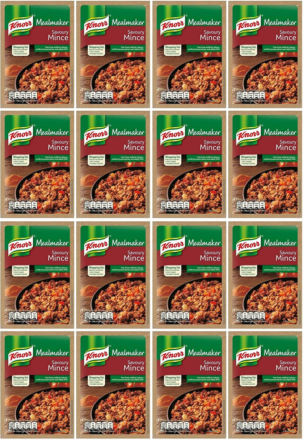 16 x Knorr Mealmaker Savoury Mince 46G