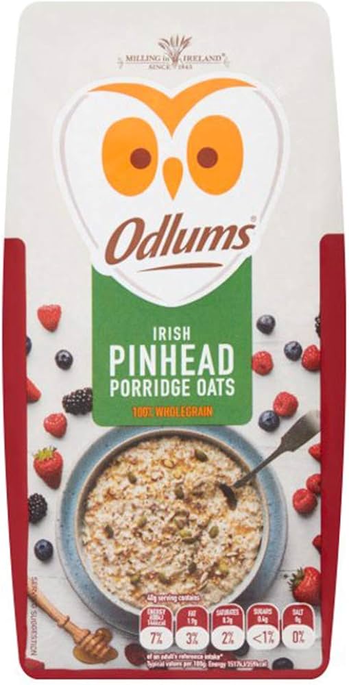 12 x Odlums Irish Pinhead Porridge Oats 1Kg