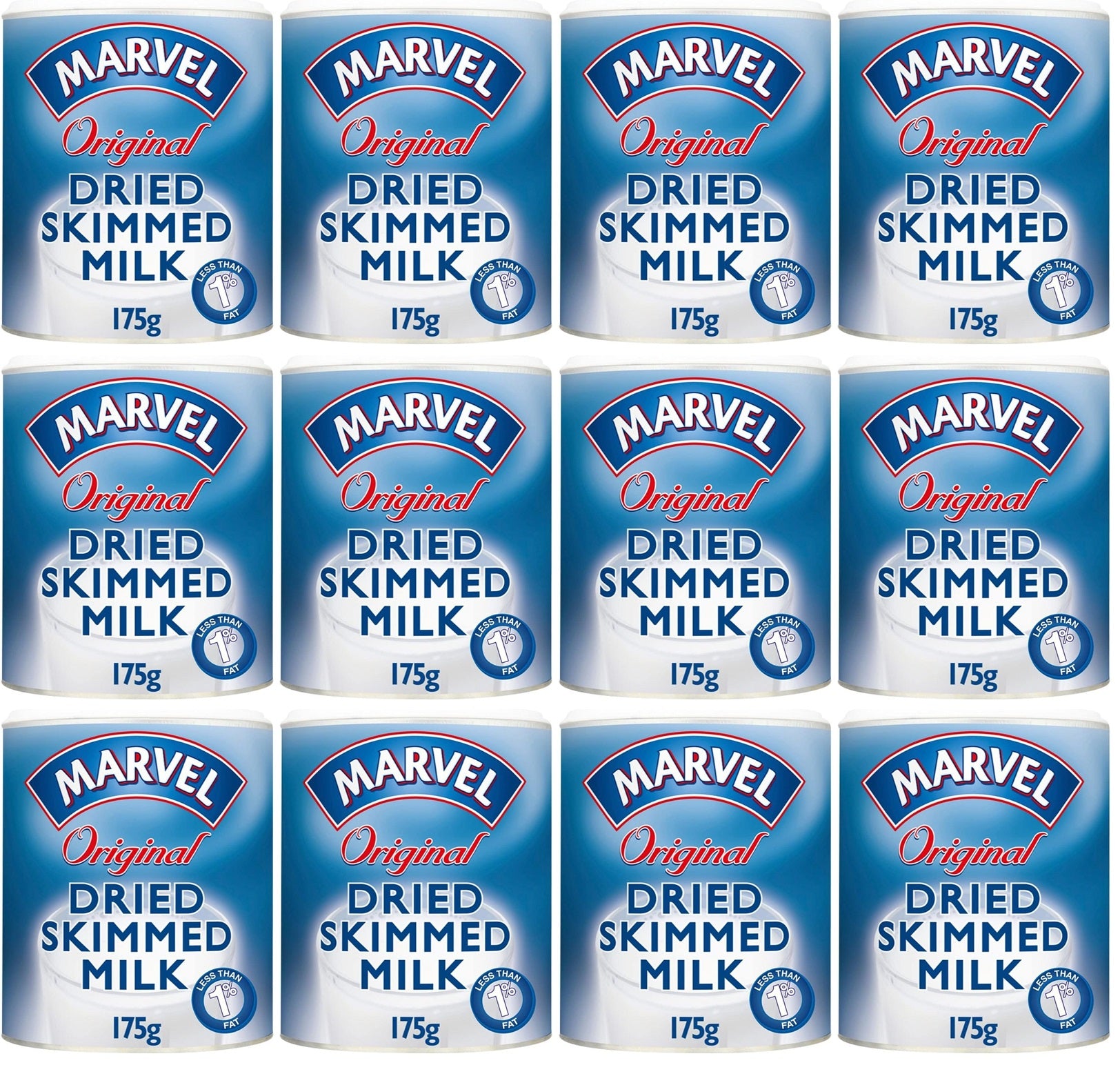 12 x Marvel Original Dried Skimmed Milk 175G