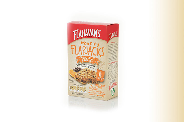 24 x Flahavan's Irish Oaty Flapjacks Dark Choc & Orange 40G