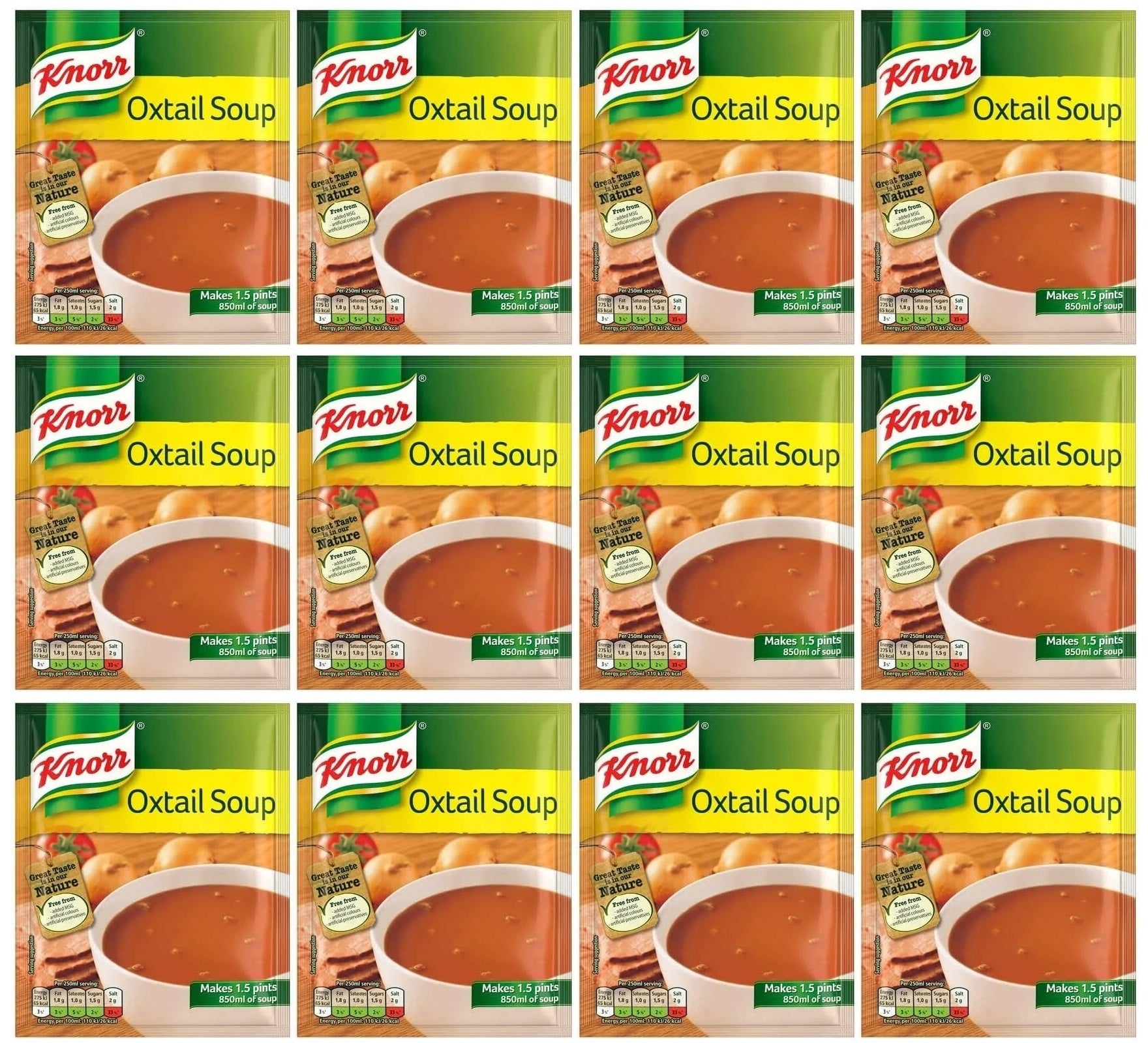 12 x Knorr Oxtail Soup 1.5 Pints/60G