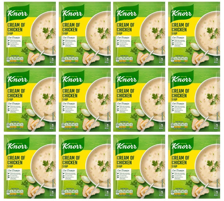 12 x Knorr Cream Of Chicken Soup 1 Pint/51G