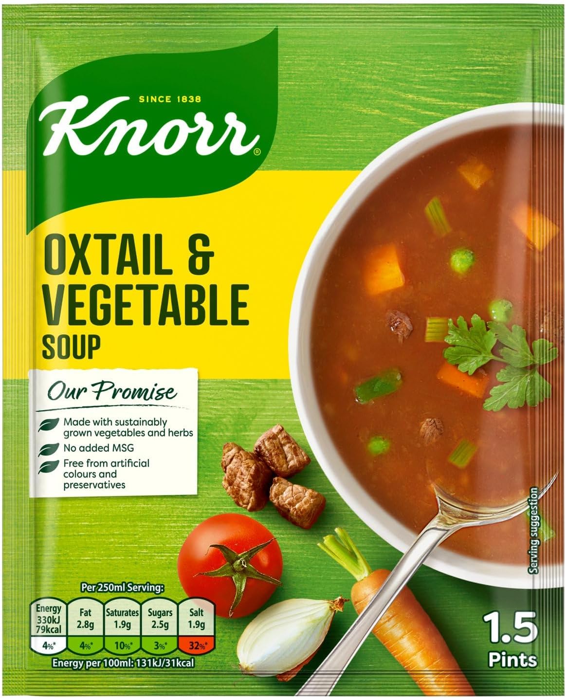 12 x Knorr Oxtail & Vegetable Soup 1.5 Pints/66G