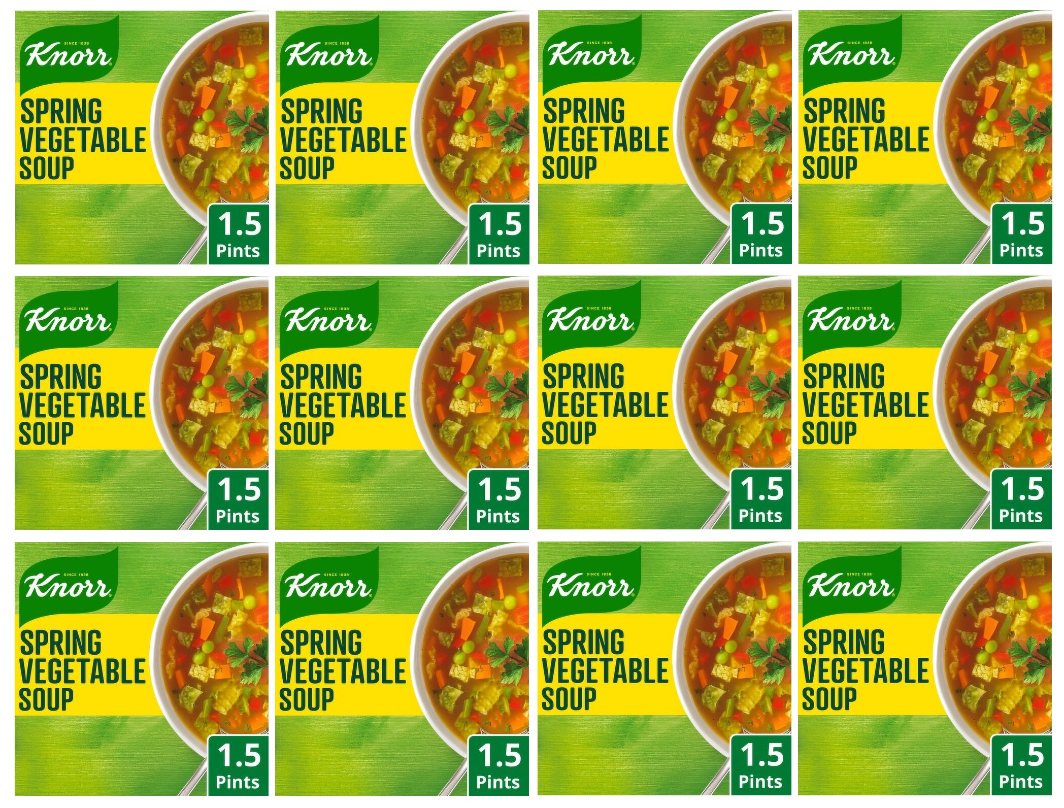 12 x Knorr Spring Vegetable Soup 1.5 Pints/45G