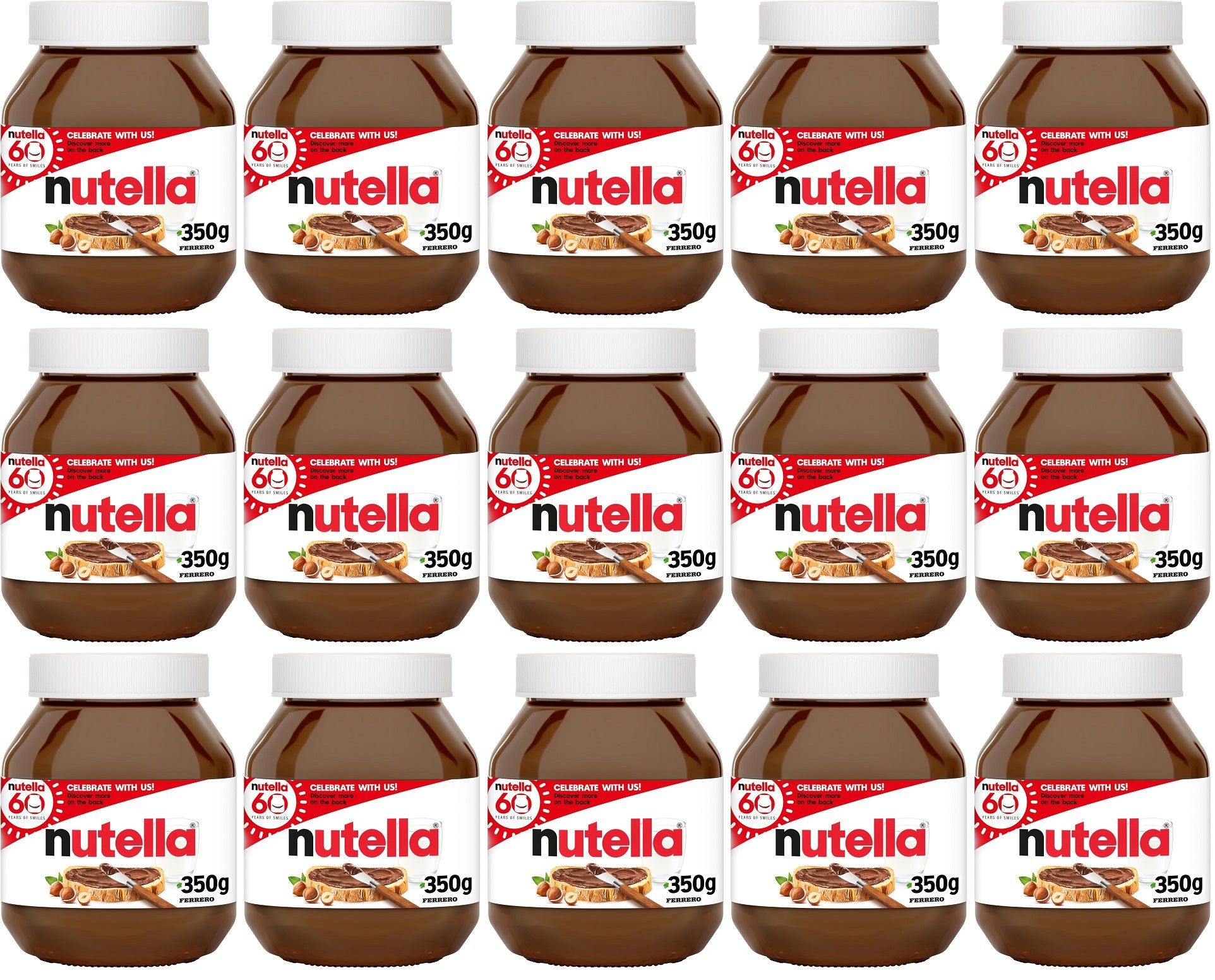 15 x Nutella® Hazelnut Spread With Cocoa 350G