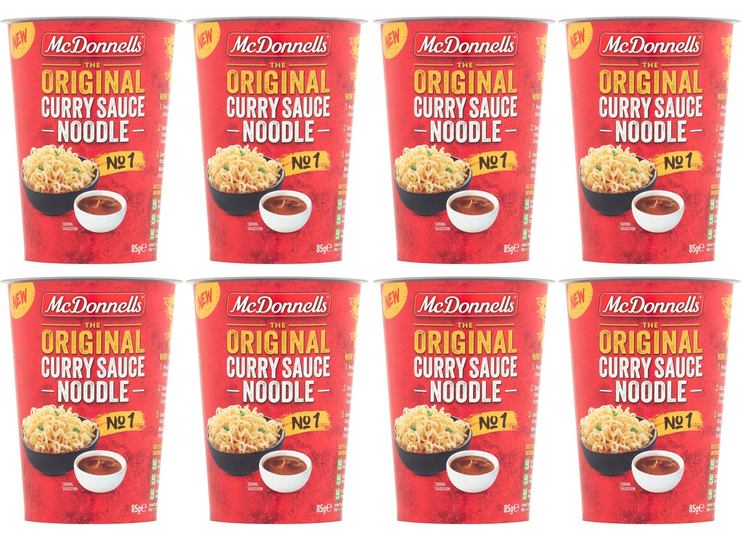 8 x Mcdonnells The Original Curry Sauce Noodle Pot 85G