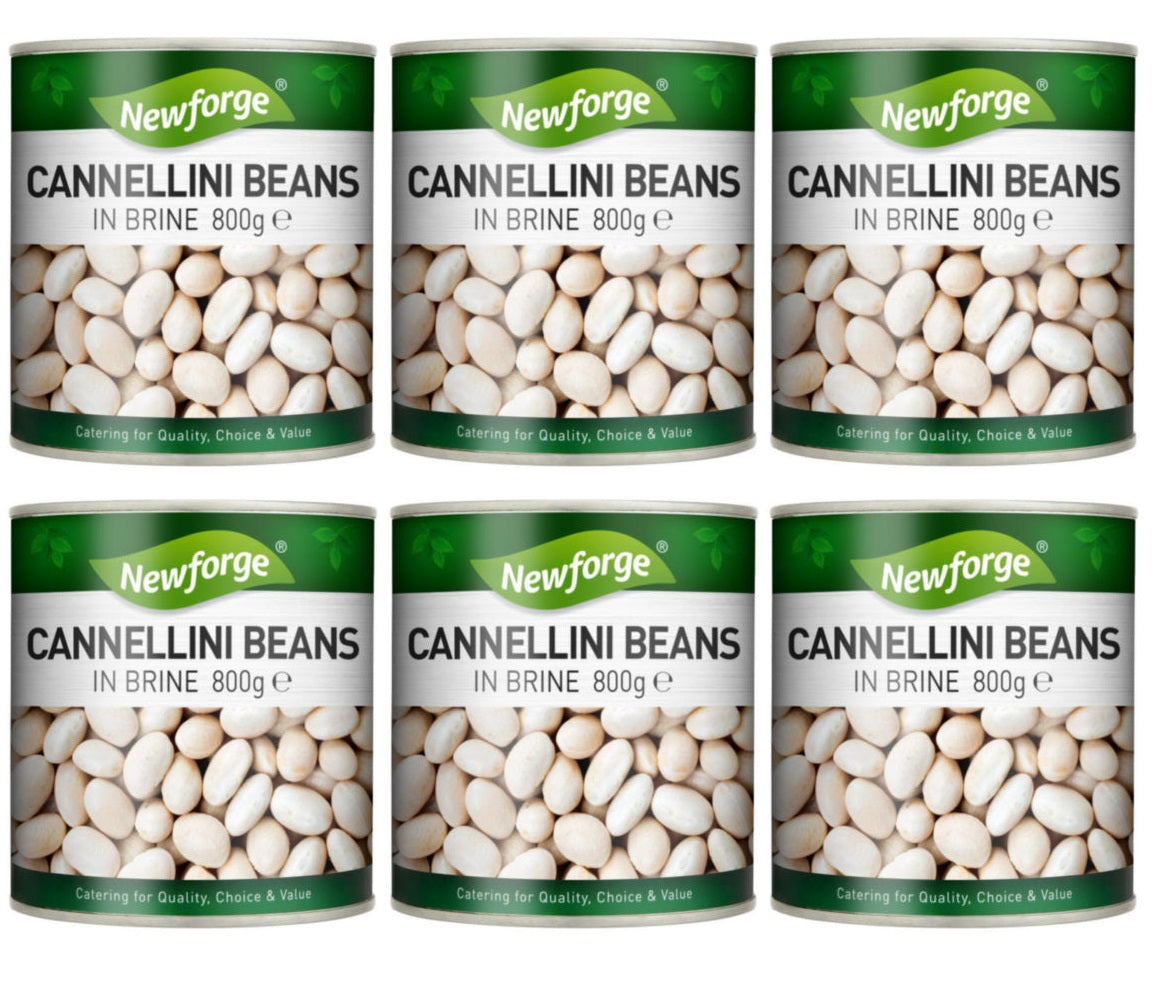 6 x Newforge Cannellini Beans In Salted Water 800G