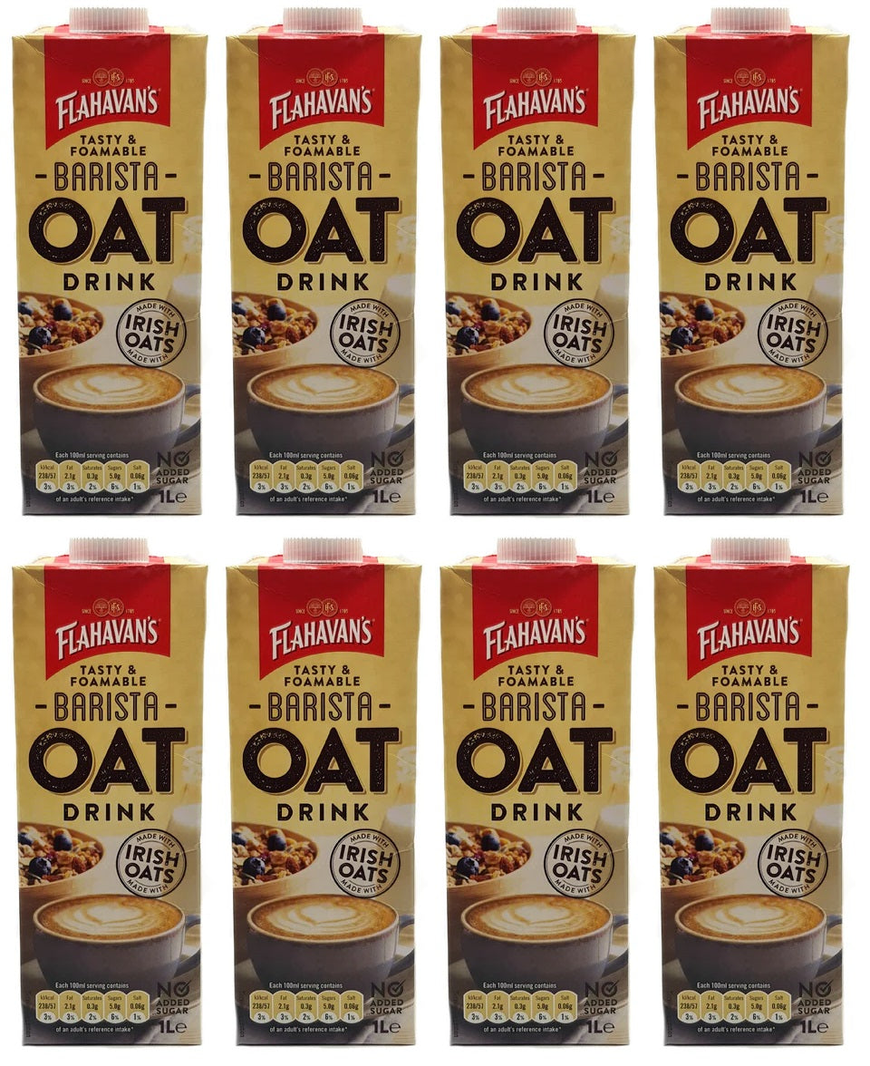 8 x Flahavan's Barista Oat Drink 1L