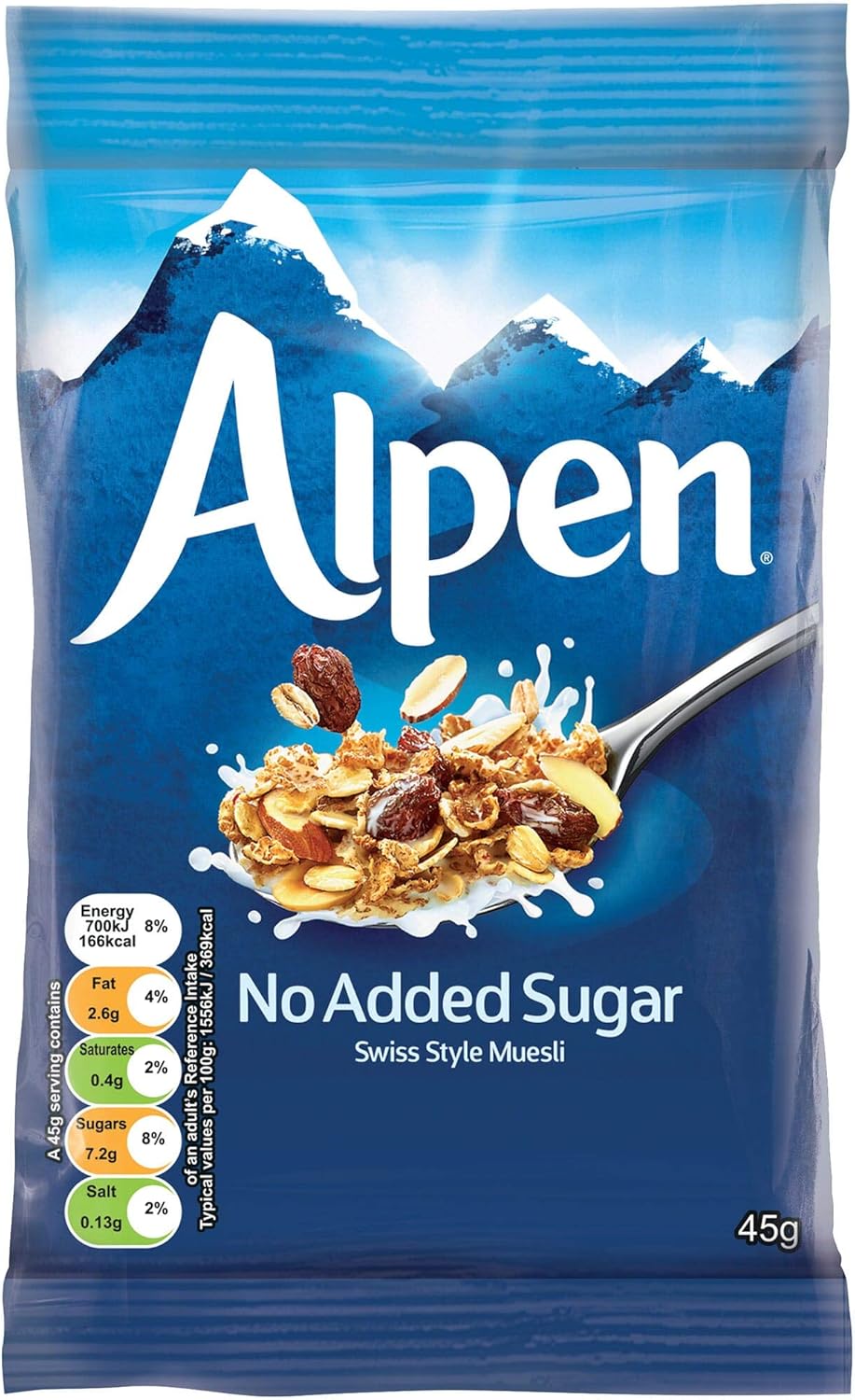 30 x Alpen No Added Sugar Swiss Style Muesli 30 X 45G