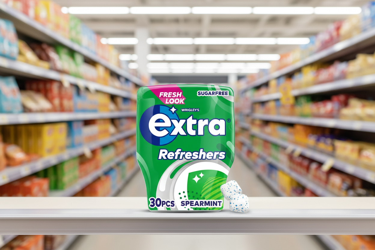 6 x Wrigley's Extra Bottle Refreshers Spearrmint 30Pc