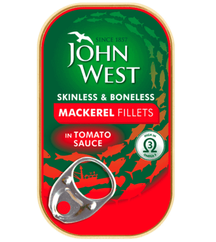 10 x John West Mackerel Fillets In Tomato Sauce 125G