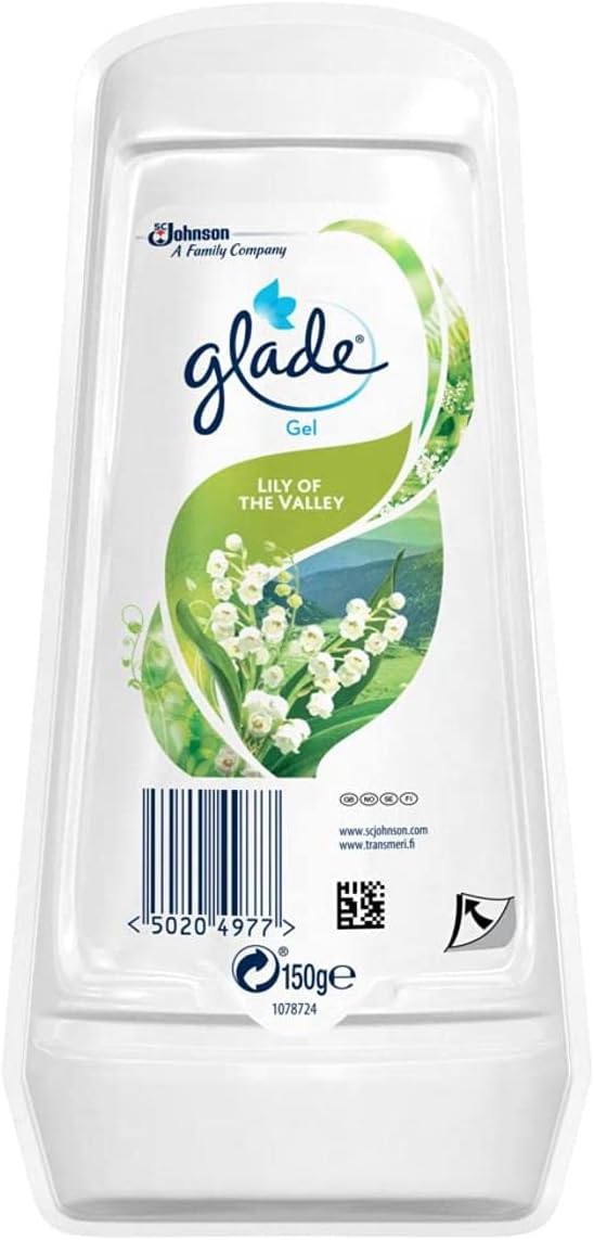 8 x Glade Solid Gel Lily Of The Valley Air Freshener 150G