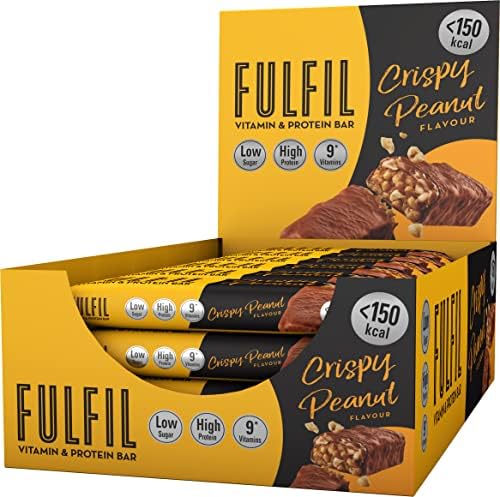 18 x Fulfil Vitamin & Protein Bar Crispy Peanut Flavour 37G