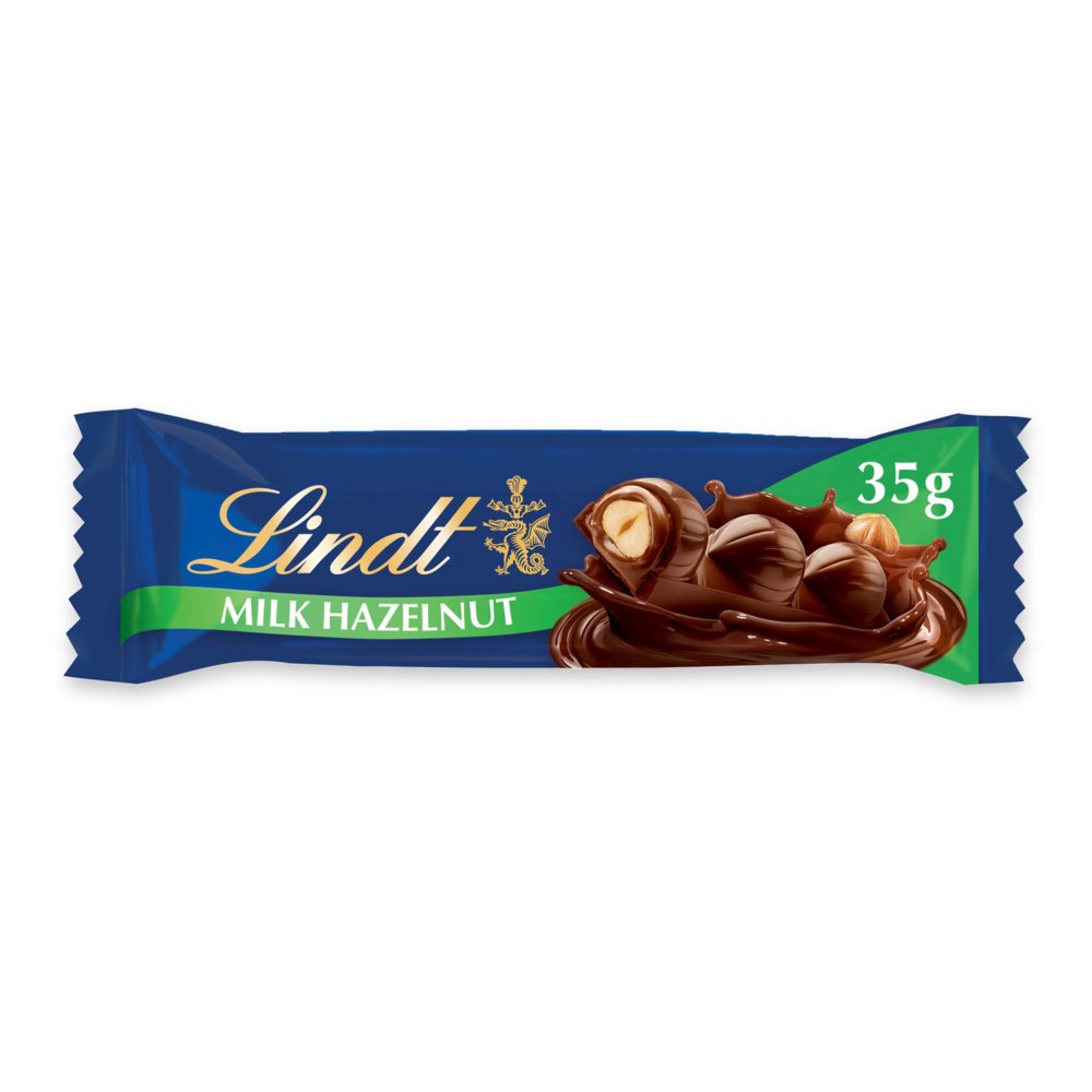 18 x Lindt Nocciolatte Milk Chocolate Hazelnut Treat Bar 35G