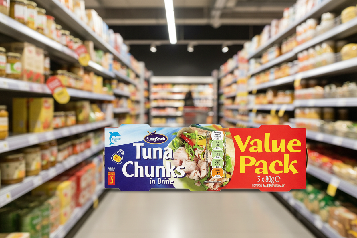 16 x Sunny South Tuna Chunks In Brine 3 X 80G