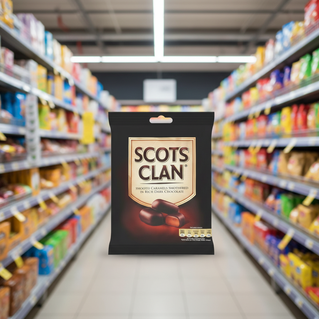 18 x Scots Clan Smooth Caramels Smothered In Rich Dark Chocolate 135G