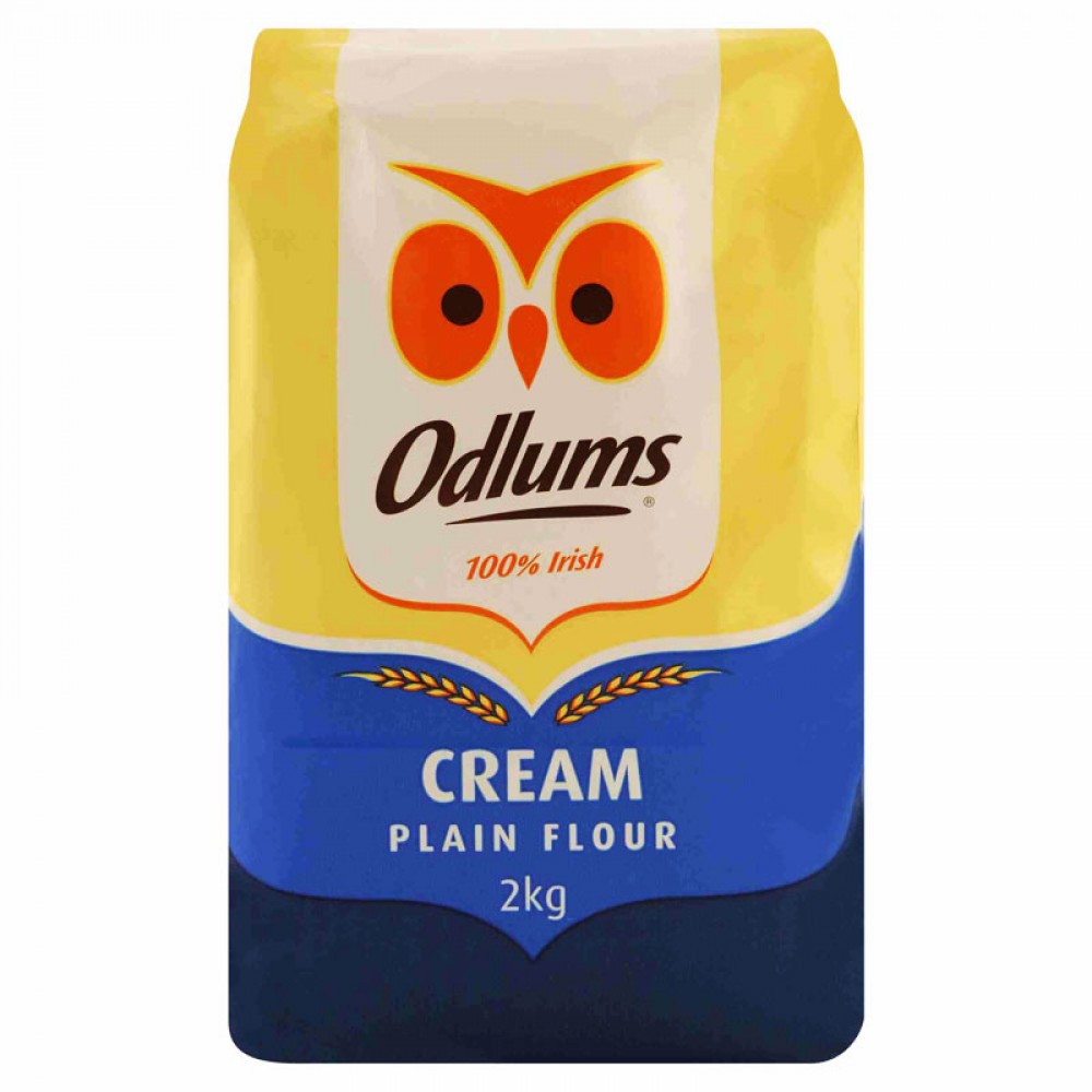 8 x Odlums Cream Plain Flour 2Kg