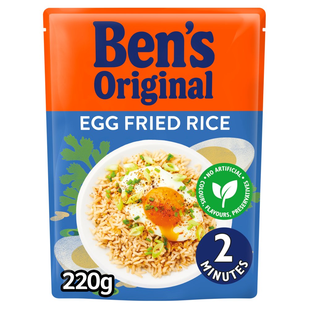 6 x Bens Original Egg Fried Microwave Rice 220G