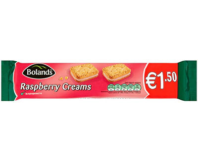 24 x Bolands Raspberry Creams 150G