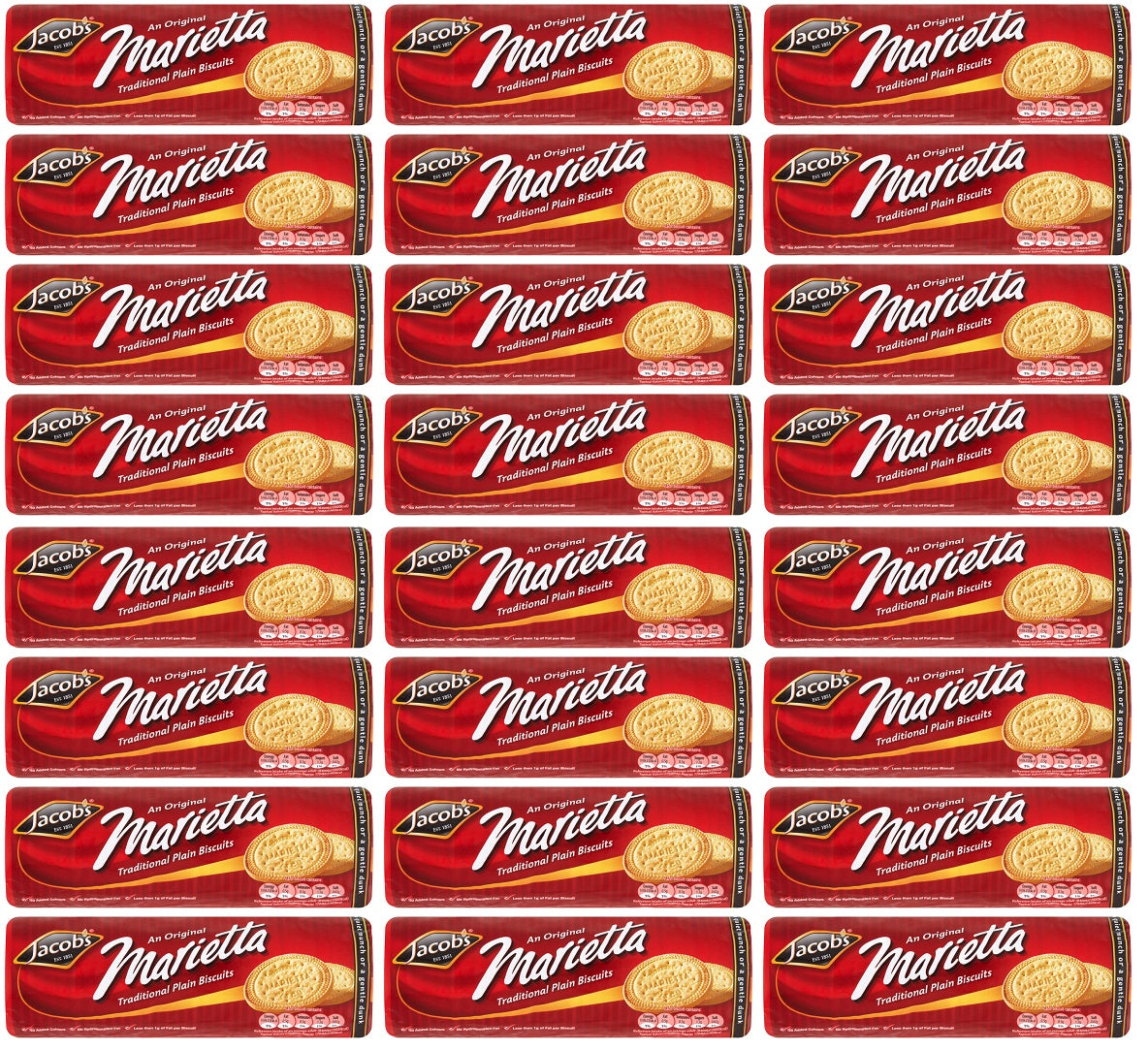 24 x Jacobs Marietta Traditional Plain Biscuits 200G