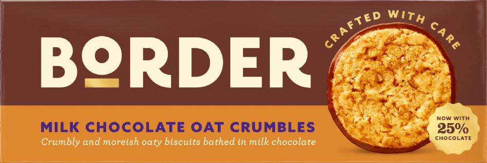 12 x Border Milk Chocolate Oat Crumbles 150G