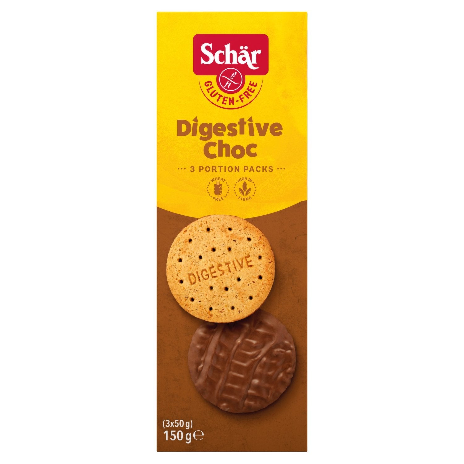 6 x Schär Digestive Choc 3 X 50G (150G)