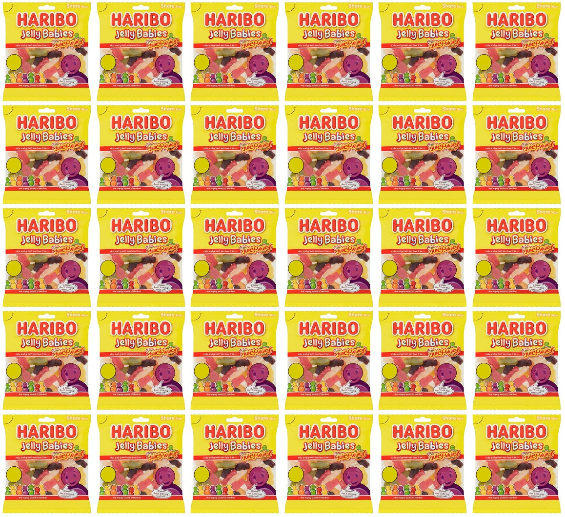30 x Haribo Jelly Babies With Super Juicy Flavours 140G