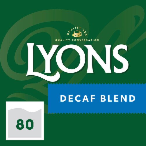 12 x Lyons 80 Decaf Blend Biodegradable Teabags 232G