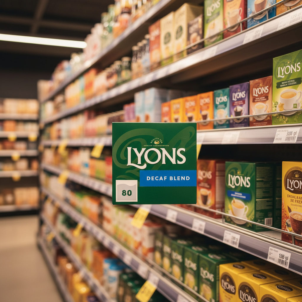 12 x Lyons 80 Decaf Blend Biodegradable Teabags 232G