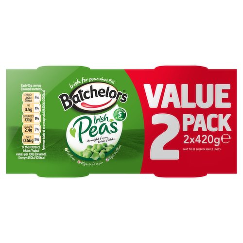 12 x Batchelors Irish Peas 2 X 420G