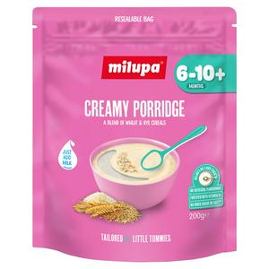 4 x Milupa Creamy Porridge 6-10+ Months 200G