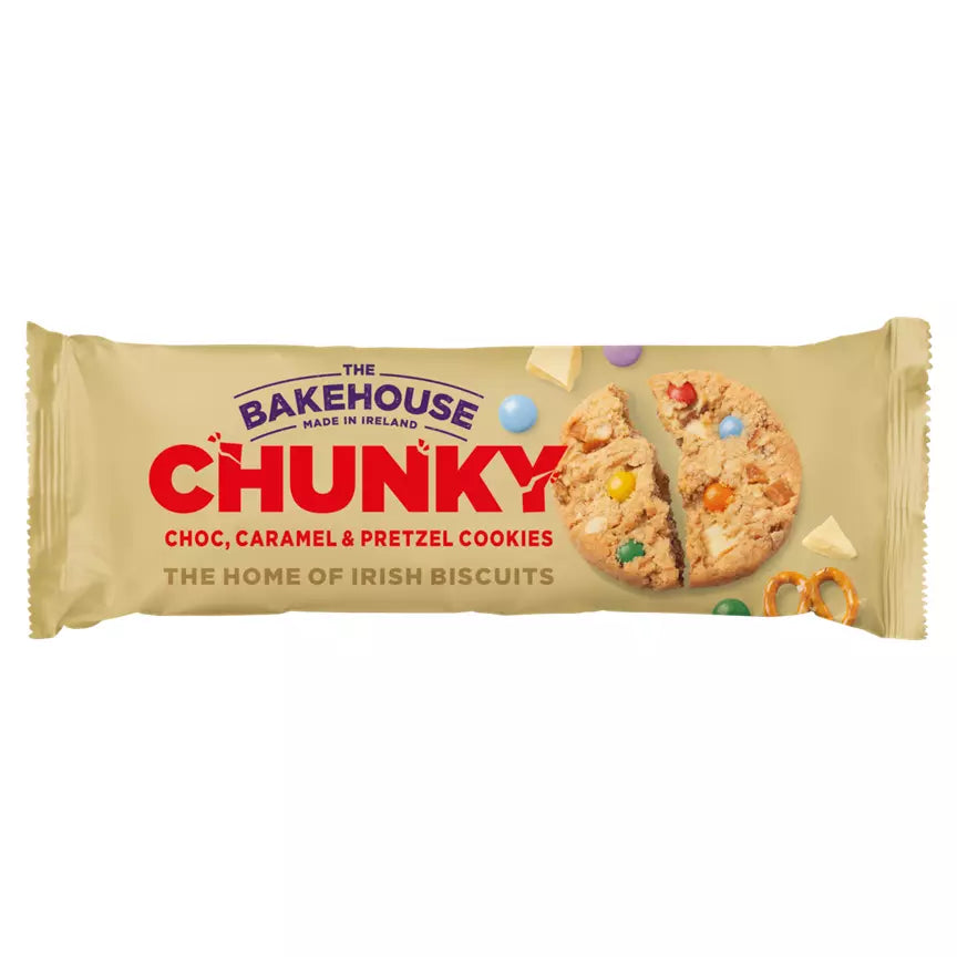 12 x The Bakehouse Chunky Choc Caramel & Pretzel Cookies 220 G