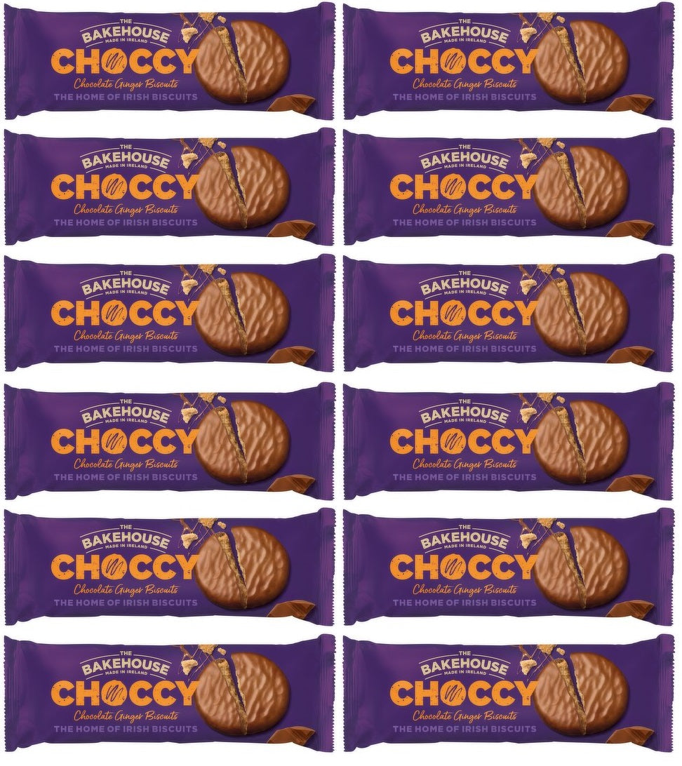 12 x The Bakehouse Choccy Chocolate Ginger Biscuits 200G