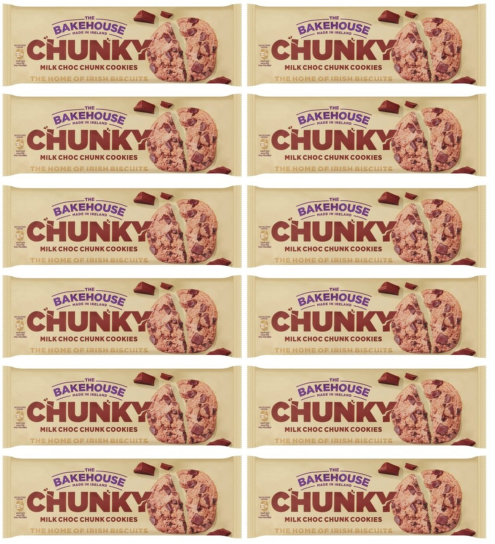 12 x The Bakehouse Chunky Milk Choc Chunk Cookies 220G