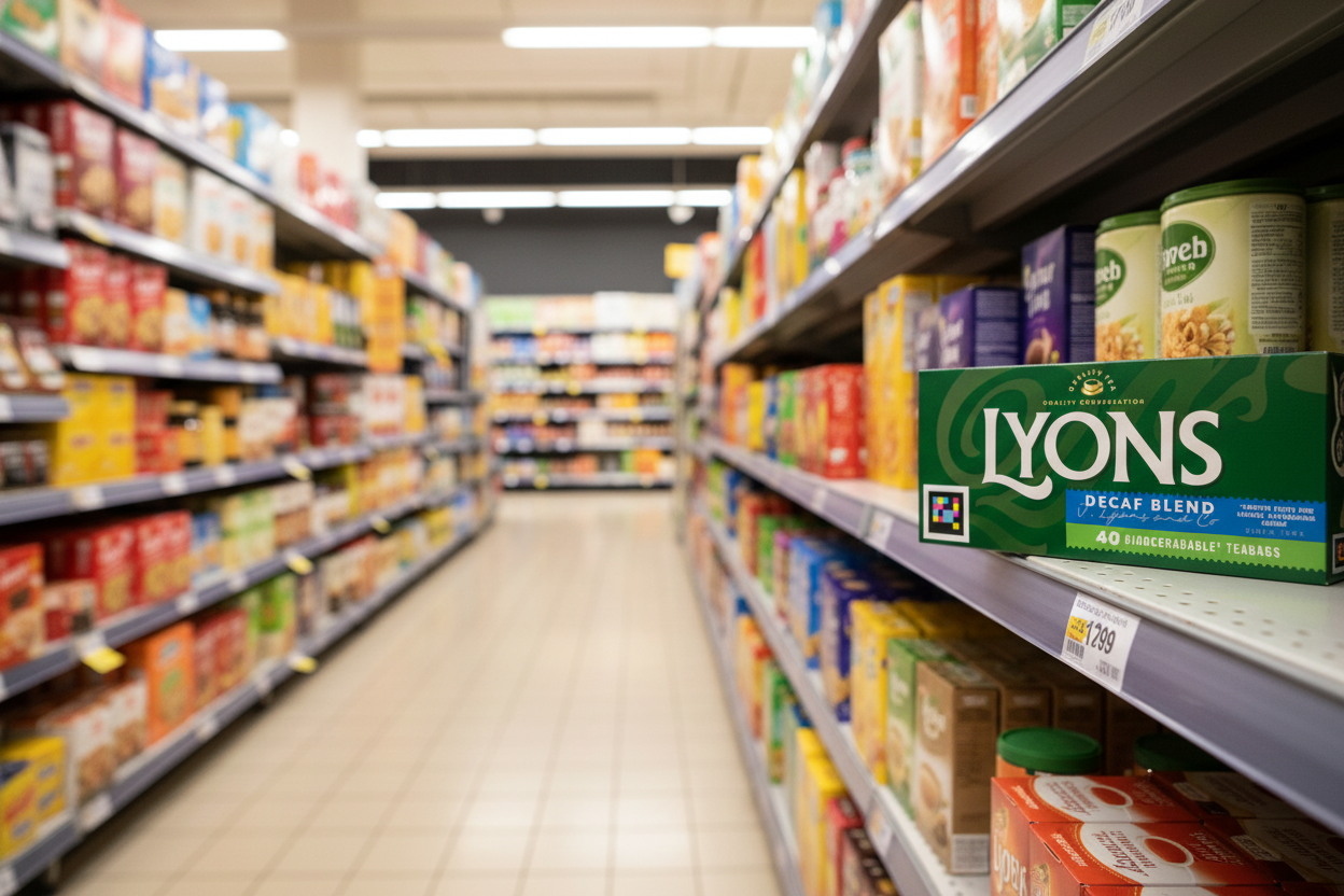 12 x Lyons Decaf Blend Teabags 40 Biodegradable Teabags 116G