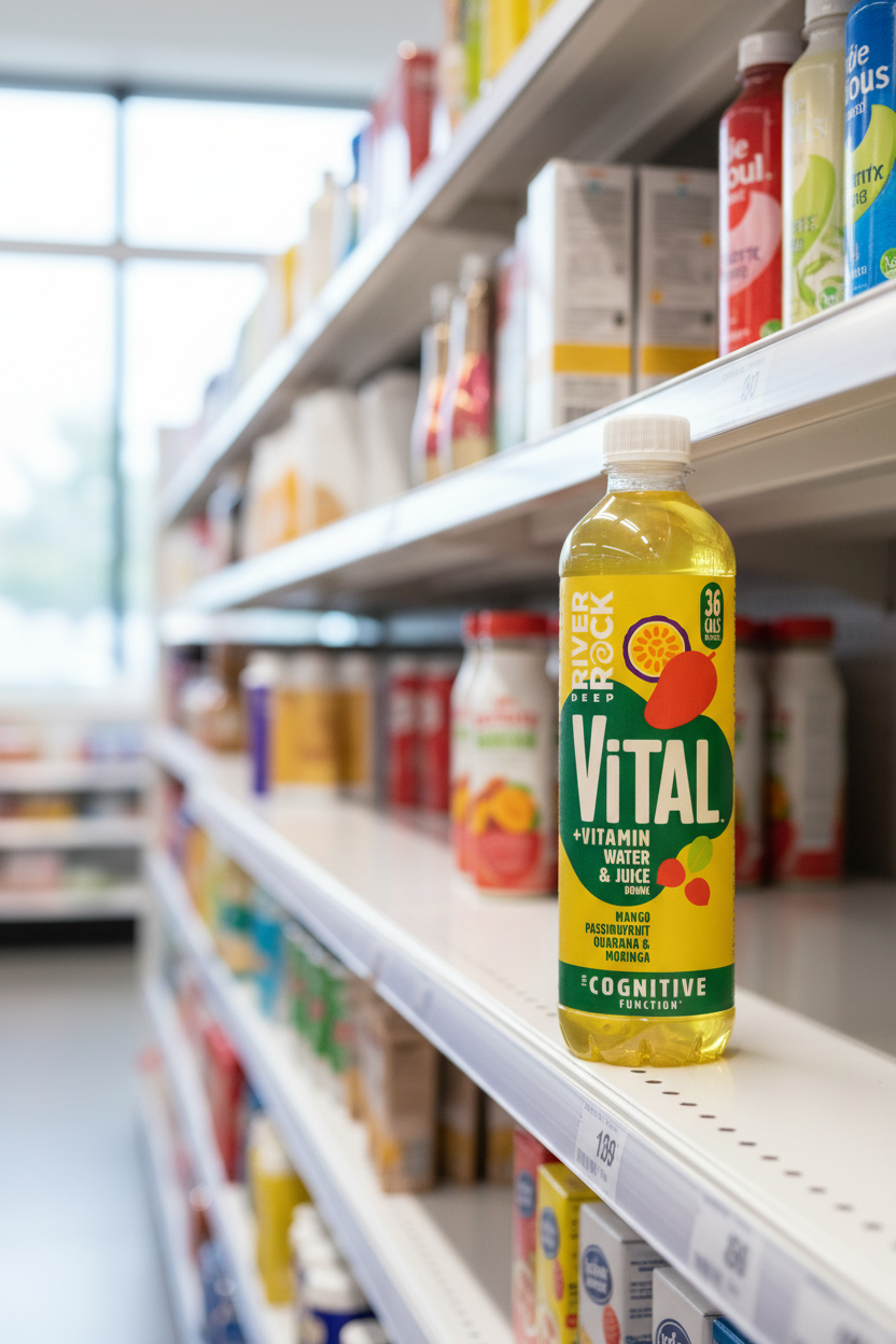 15 x Deep Riverrock Vital + Vitamin Water & Juice Drink 450Ml