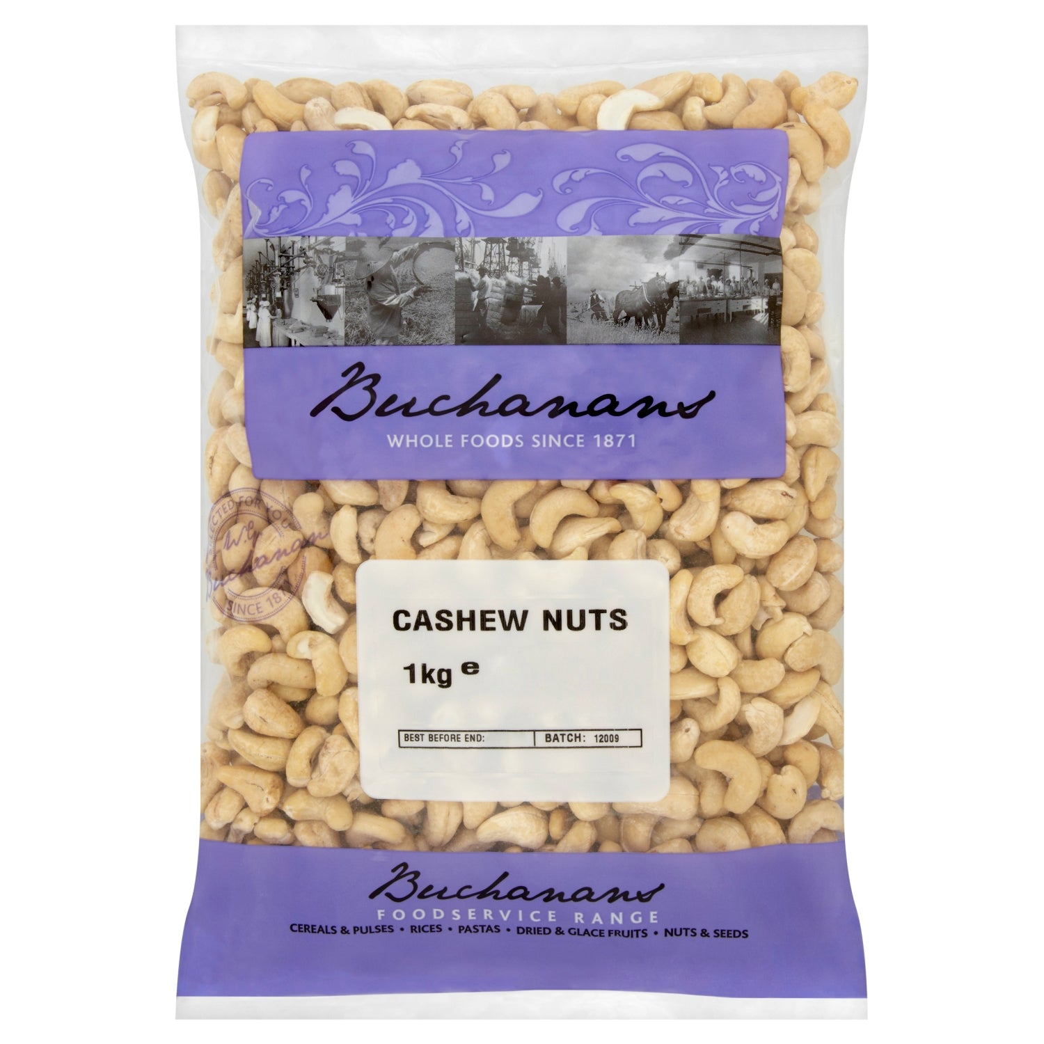 6 x Buchanans Cashew Nuts 1Kg