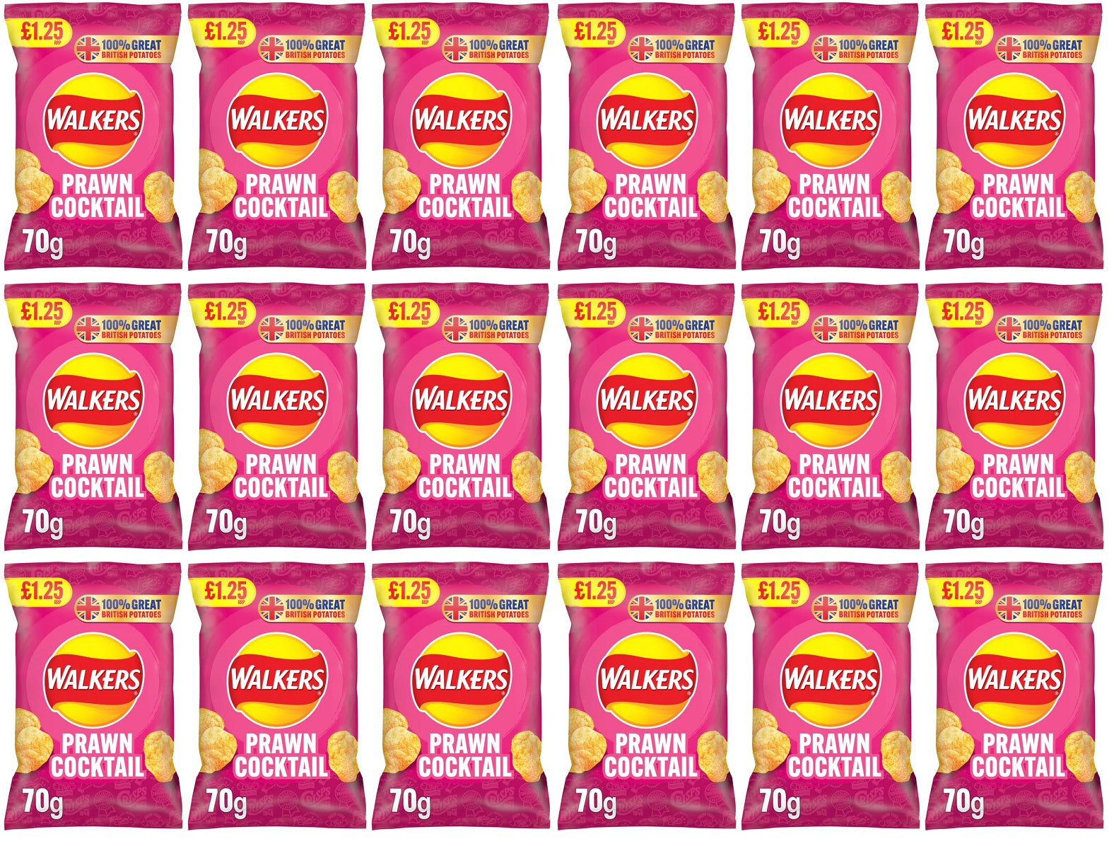 18 x Walkers Prawn Cocktail - 70GM