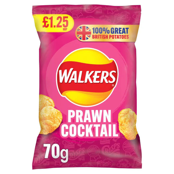 18 x Walkers Prawn Cocktail - 70GM