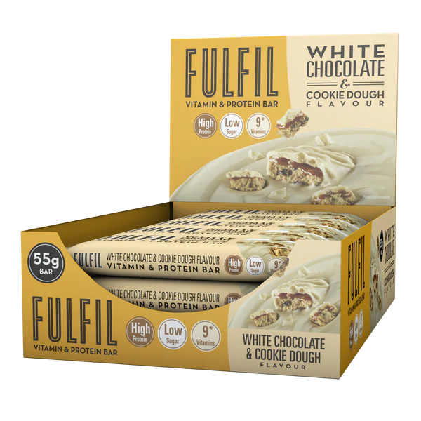 15 x Fulfil White Chocolate & Cookie Dough Vitamin & Protein Bar 55G