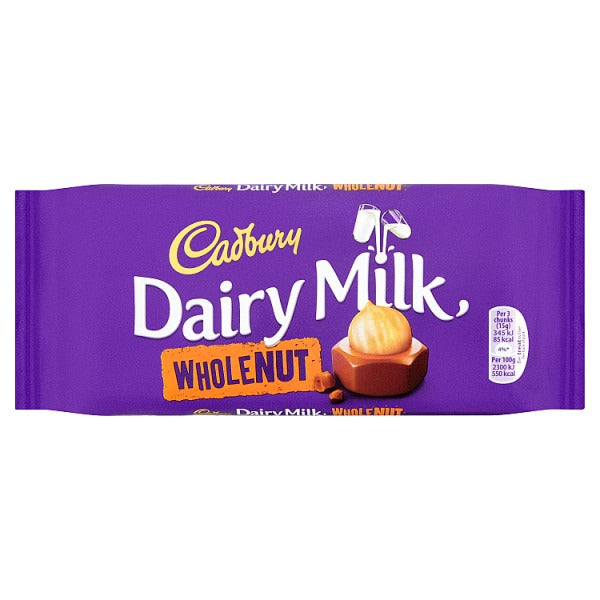 16 x Cadbury Wholenut Large Bar 120Gm