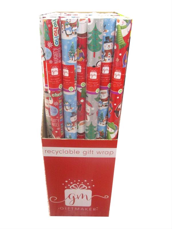 50 x Xmas Novelty Cute 4M Wrap Pk50