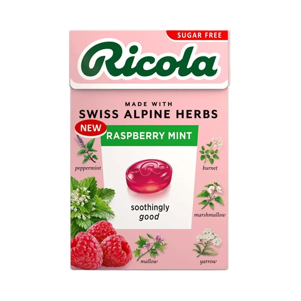 20 x Ricola Raspberry Mint Box Sugar Free - 45g
