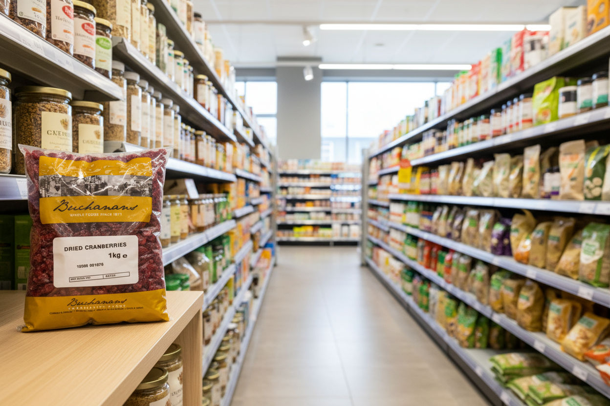 6 x Buchanans Dried Cranberries 1Kg