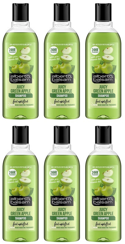 6 X Alberto Balsam Shampoo Green Apple - 300Ml
