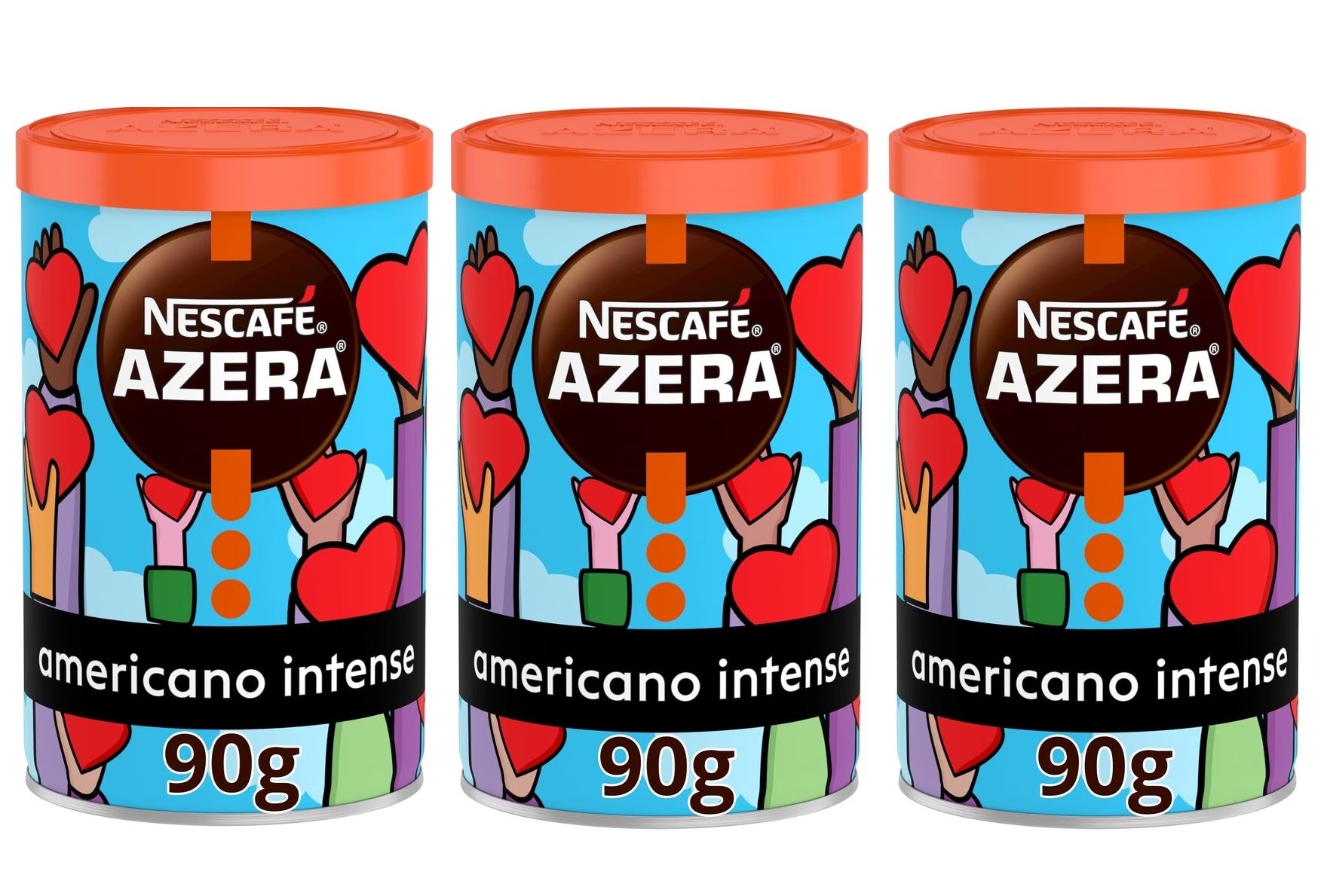 3 X Nescafe Azera Americano Intense 90G