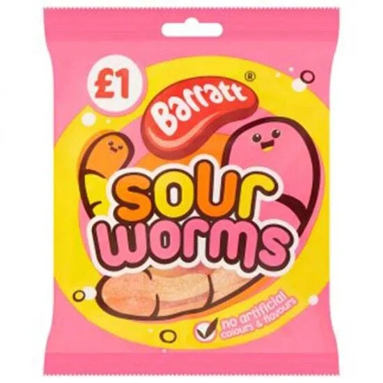 20 x Barratt Sour Worms 80G