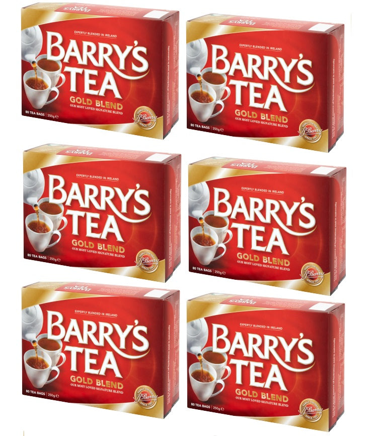 6 x Barrys Gold Blend Teabags 80s