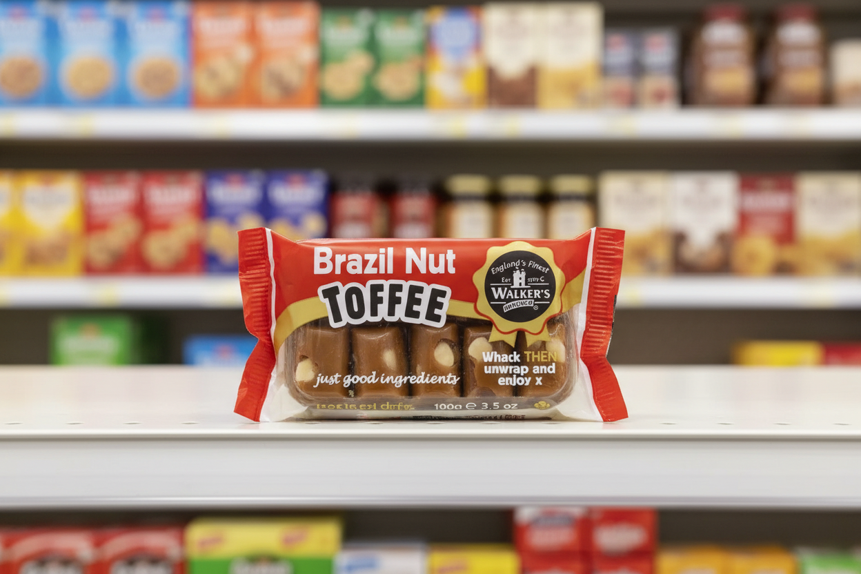 10 x Walker's Nonsuch Brazil Nut Tray Toffee 10 X 100G