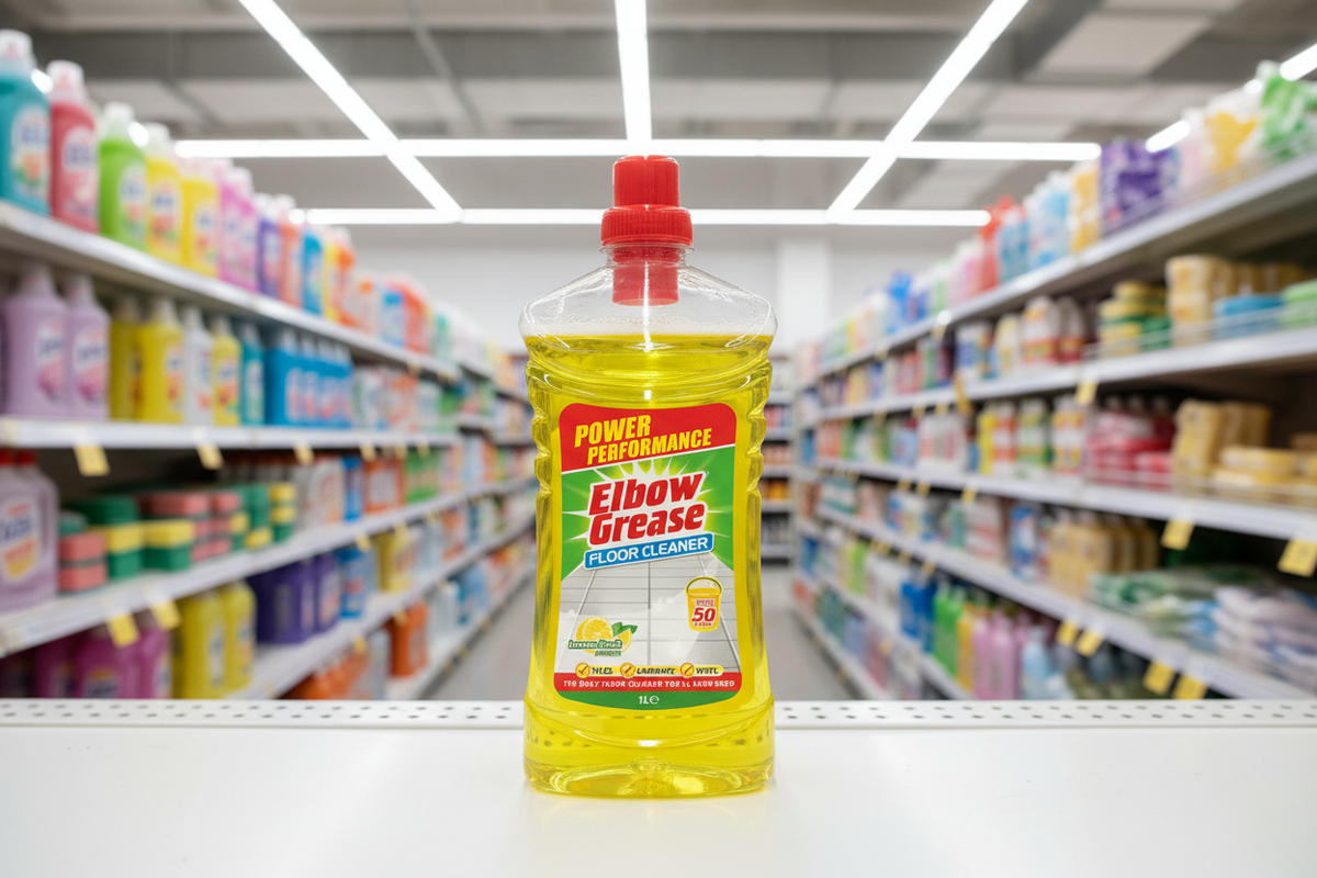 12 X Elbow Grease Floor Cleaner Lemon - 1 Litre